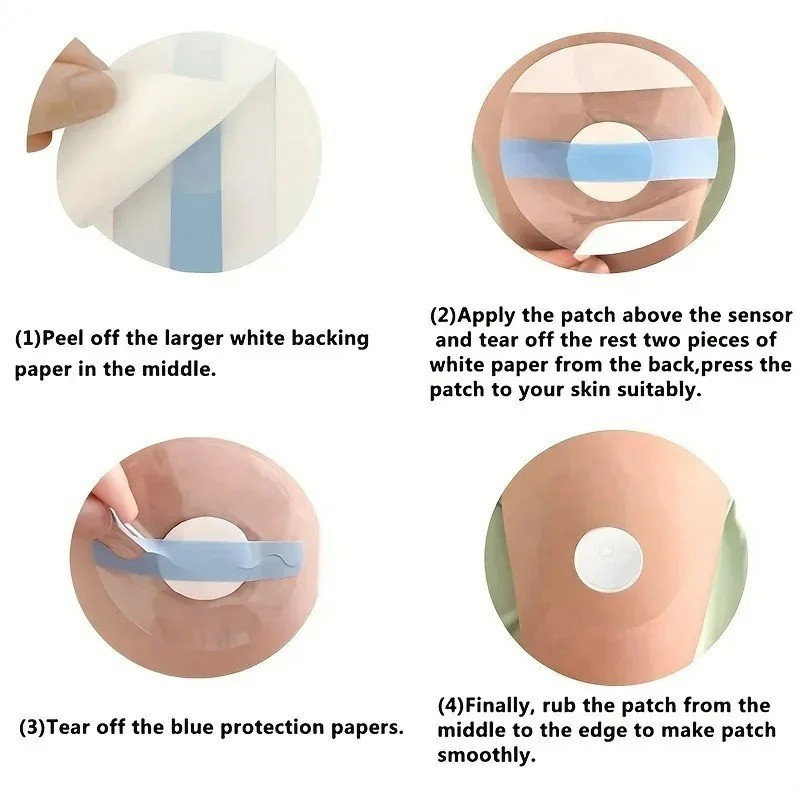“Freestyle & Libre 3 Sensor Stickers: Waterproof, 14-Day Wear Adhesive Patches,