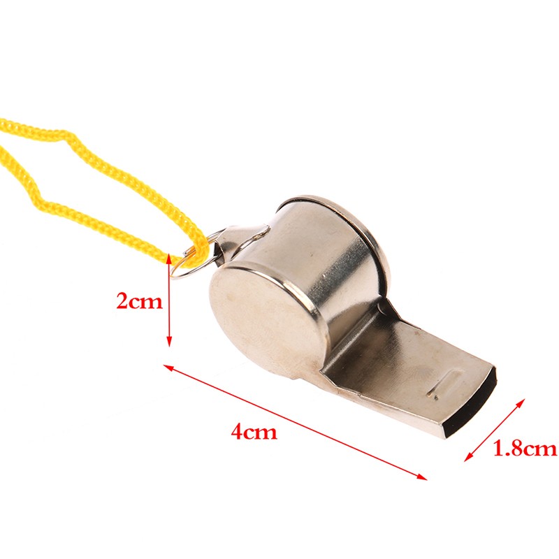 1/12Pcs Metal Whistle Referee Sport Stainless Steel Whistles Training Tools