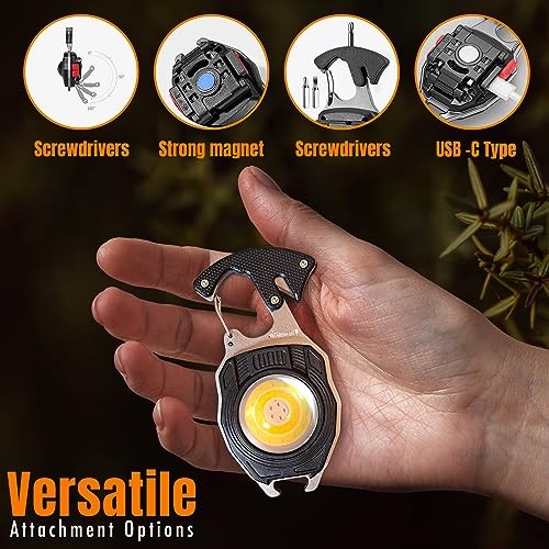 Father’s Day Gift for Dad – LED Flashlight Multitool Keychain with 1 Pack
