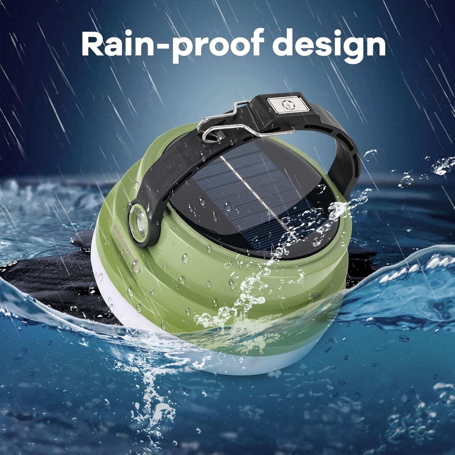Large Capacity Lithium Battery Portable Flashlight LED Solar Camping Light 200 W