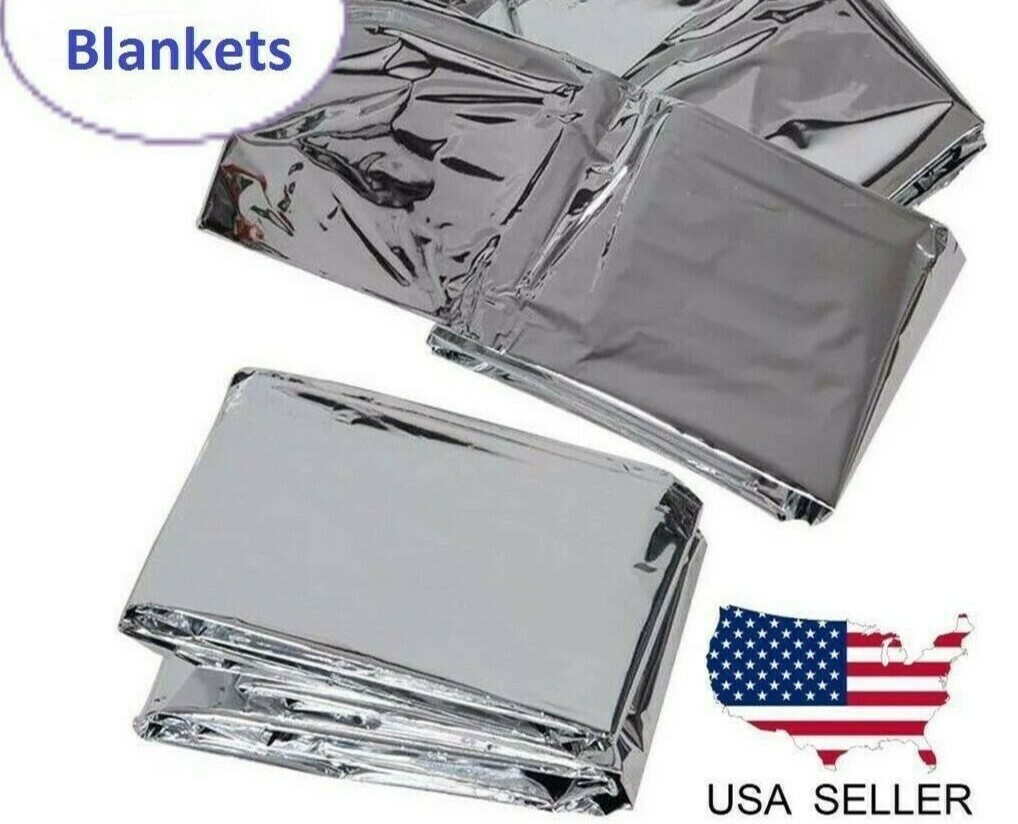 20 PACK • Mylar Foil Emergency Blanket. Survival Safety, lightweight and compact
