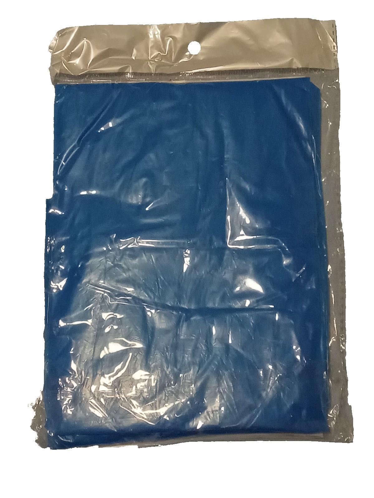 4) x Hooded Poncho Emergency Rain Gear Blue Lightweight Adult 50″-52″ x 80″