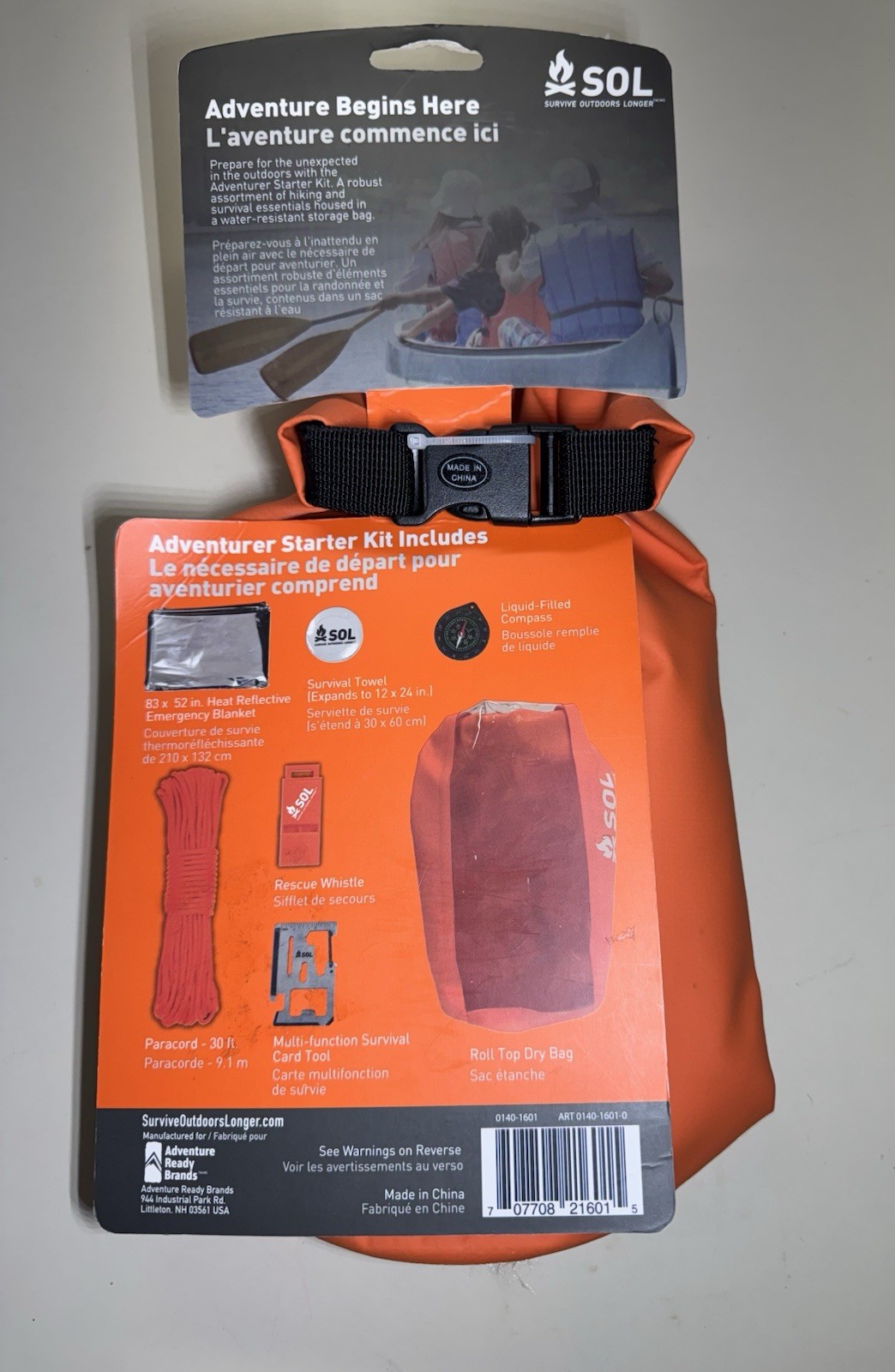 SOL Adventurer 7 PC Survival Essential Starter Kit BRAND NEW (OOP)
