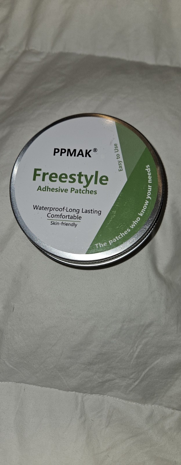 2 Pack-PPMAK Freestyle Waterproof Adhesive Patches Sensor Covers Green/White