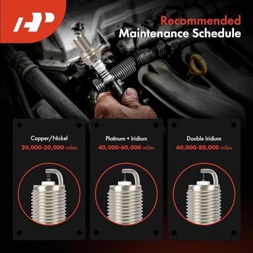 Iridium Platinum Spark Plugs Compatible with Ford F-150, Explorer, Pack of 6