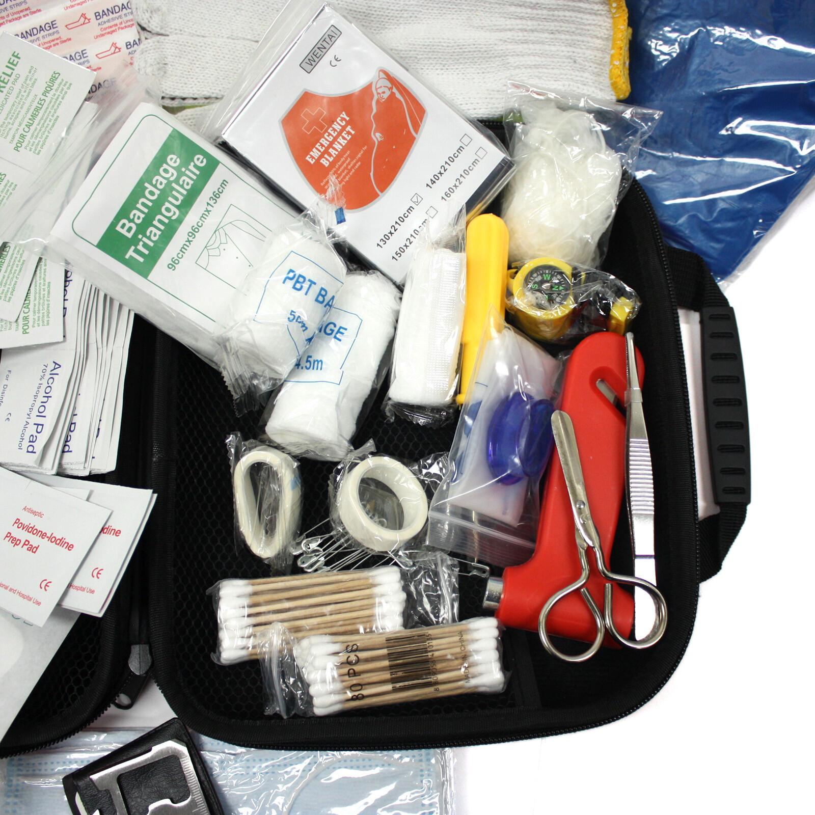 Emergency Survival Kit First Aid Bag Propane Stove Solar Shower Tent Blanket EDC