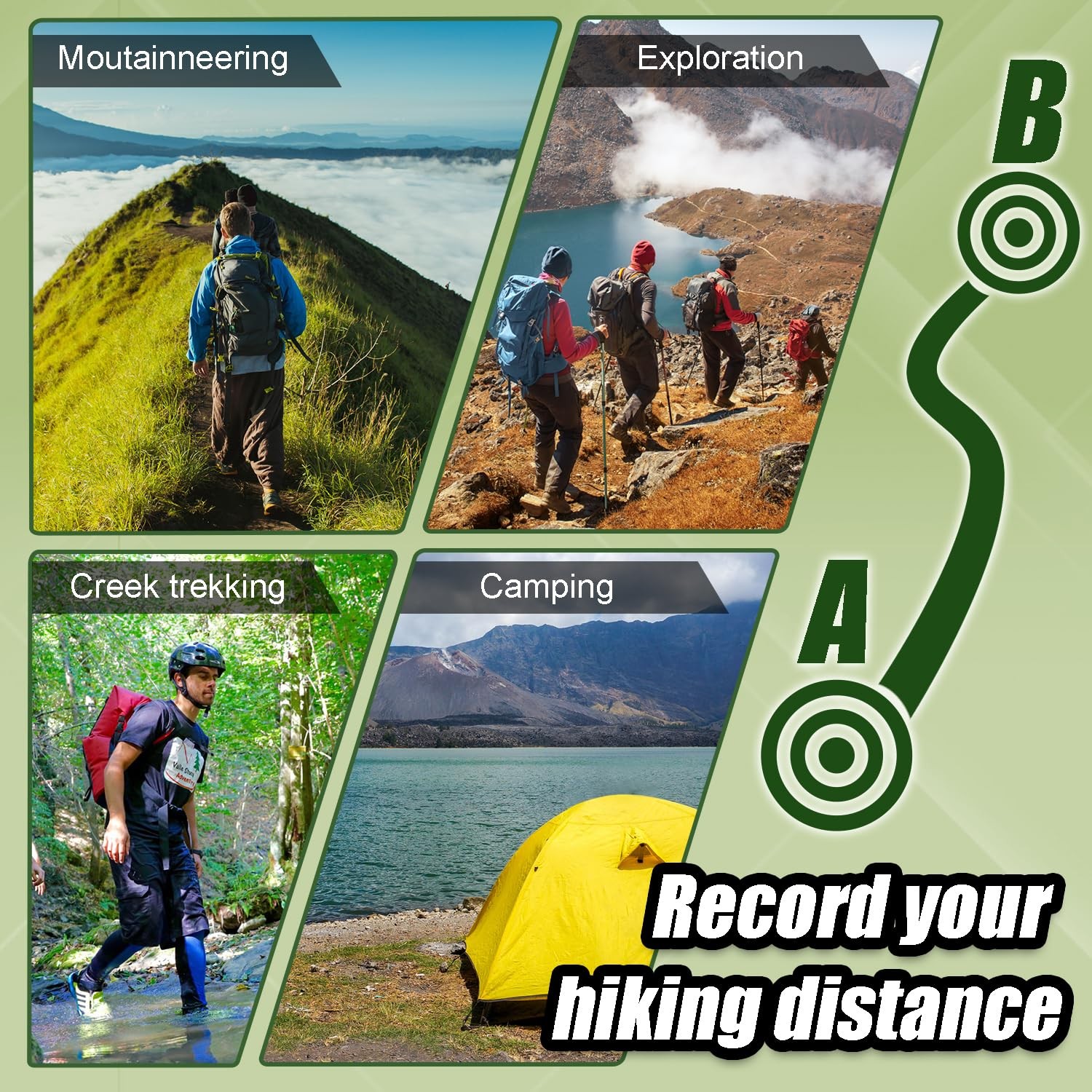 3pcs Ranger Beads pace Counter for Hiking,Long Distance Swimmers Counter,Consist