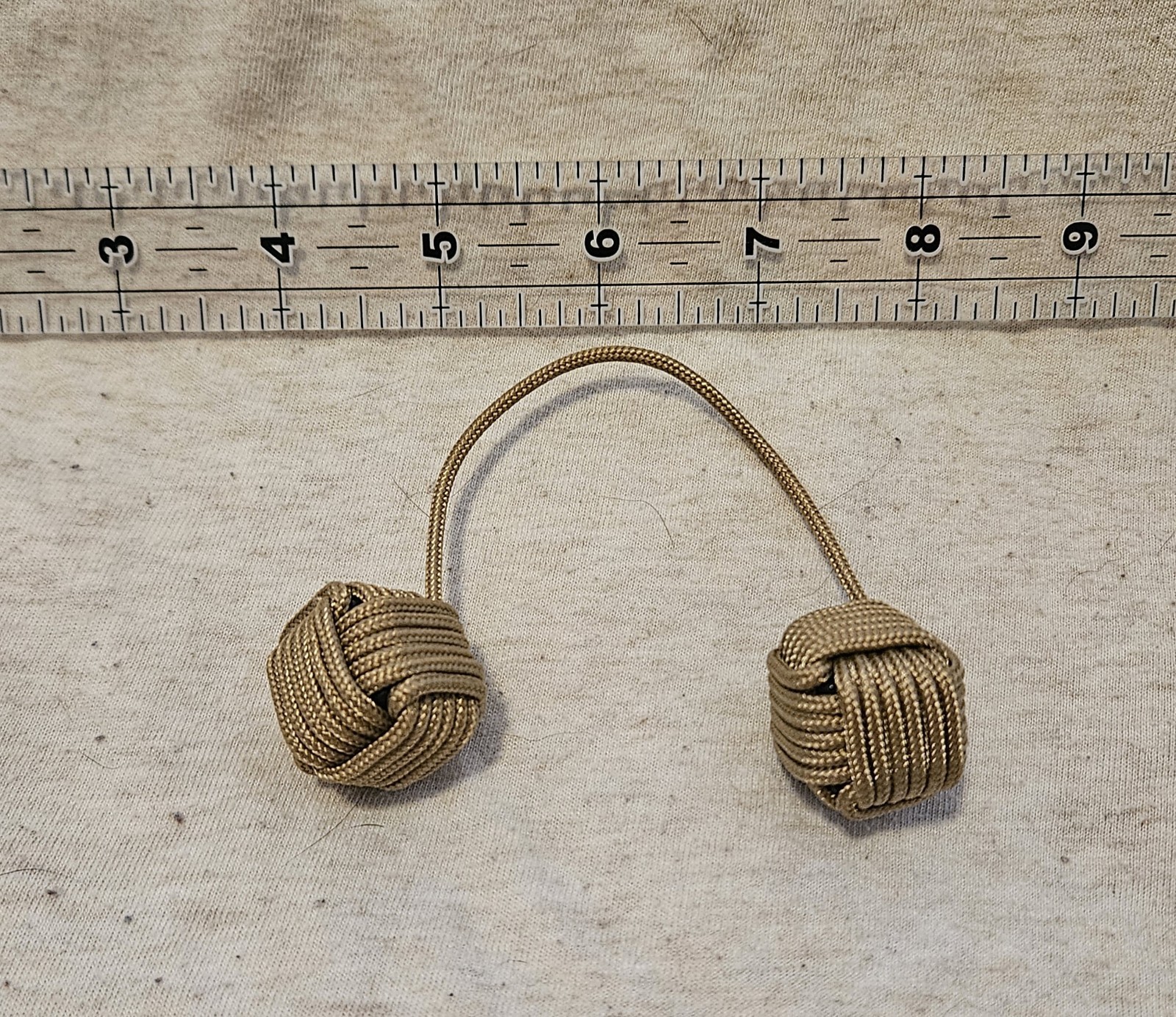 275 Paracord Begleri Double Monkey’s Fist Nautical Knots Fidget 16mm dice @ 7.5″