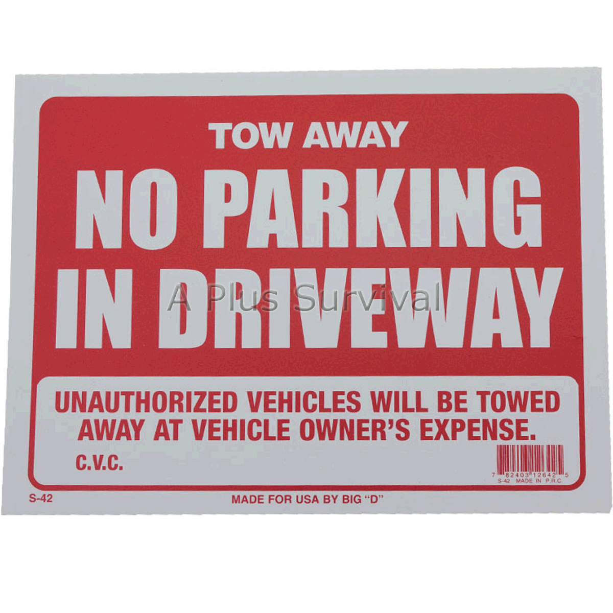 2 Pack – Tow Away No Parking 9″x12″ Caution Sign Home Business Office Yard