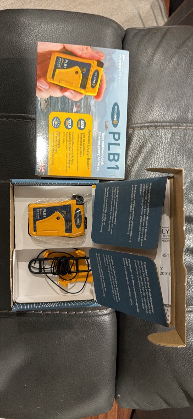 Ocean Signal Rescue Me PLB1 Personal Locator Beacon.