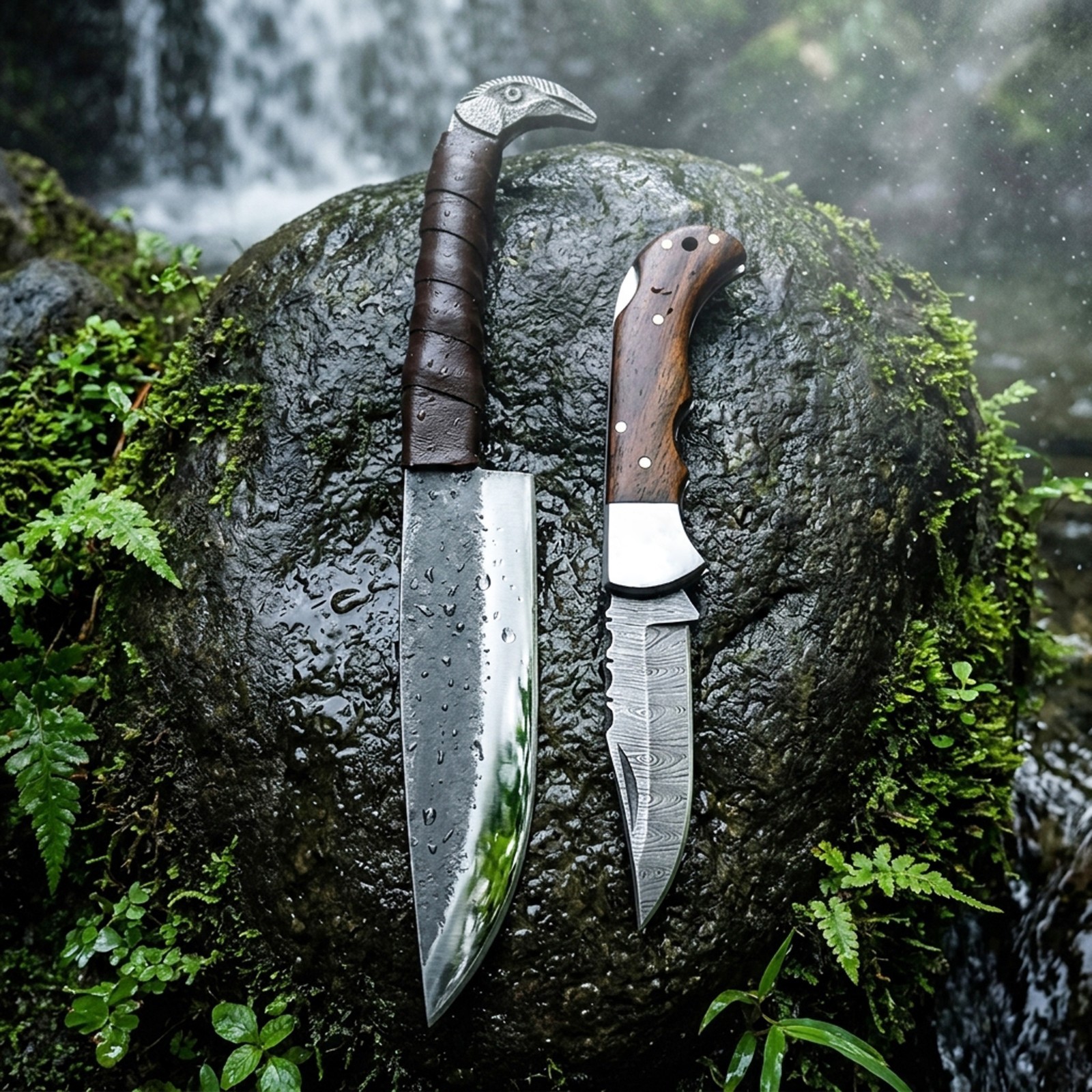 Handmade Sons of Odin: 9.5-Inch Norse Viking Knife with Raven’s Head Hilt