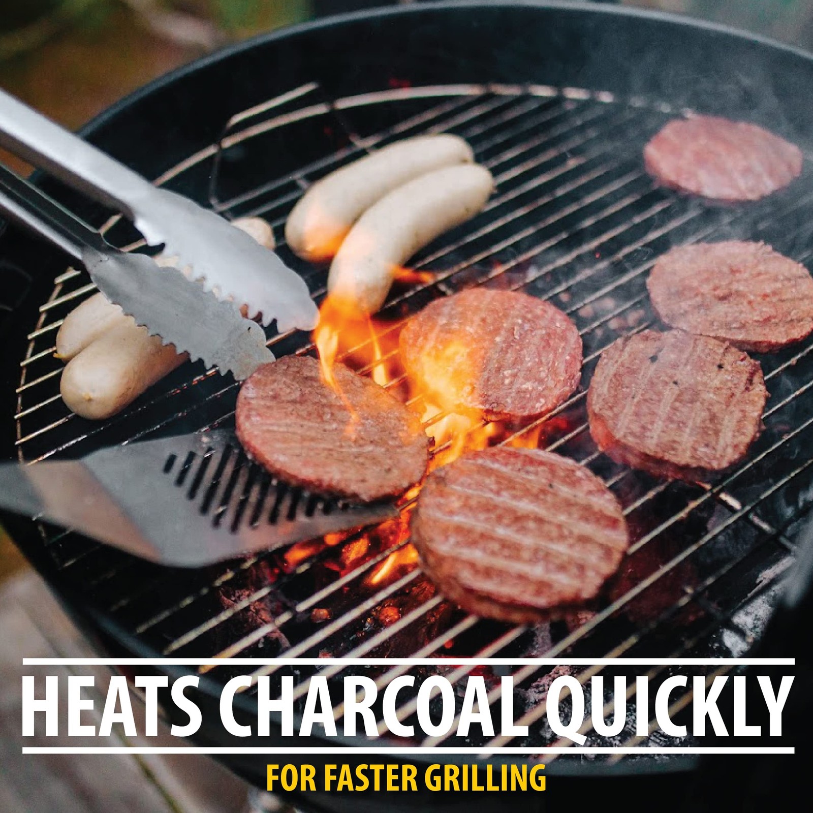 FOGO Blazaball, Fire Starter Accessory for Charcoal Grills, Firepits, Silver
