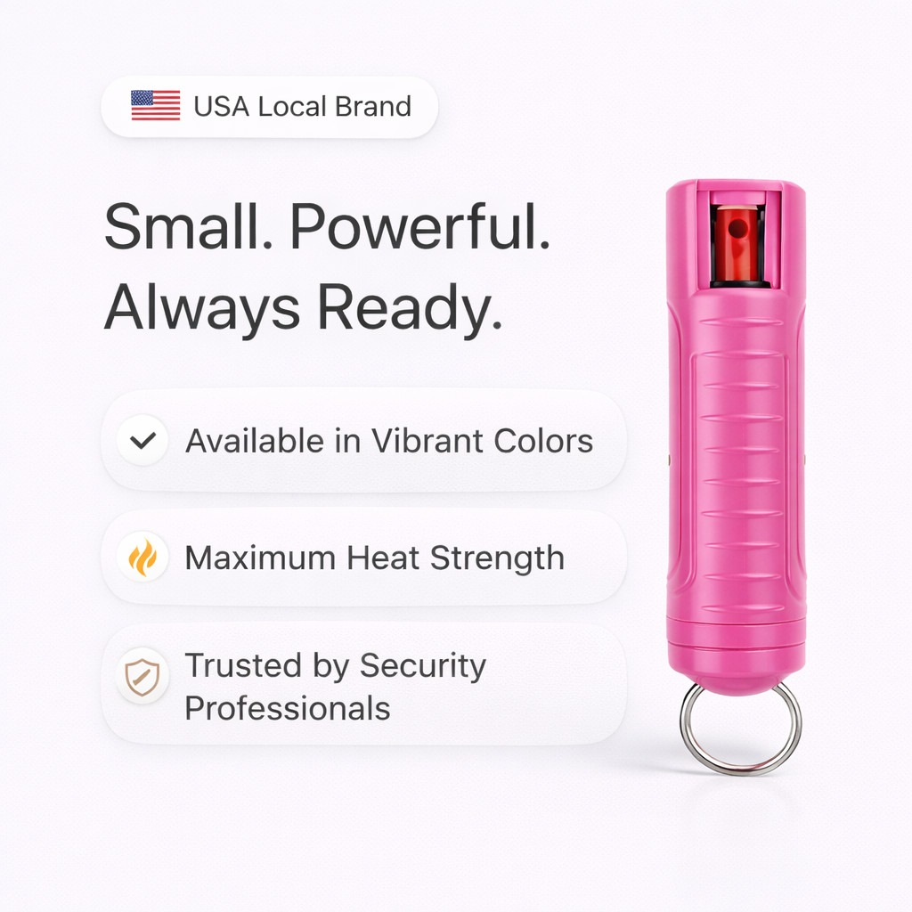 2 Pack Burn Max Strength Pepper Spray for Self Defense in Pink