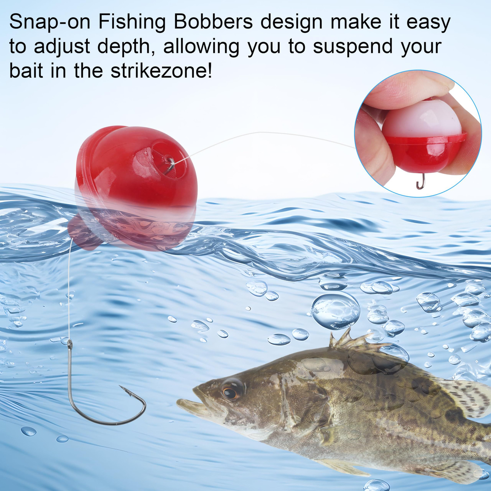 Fishing Bobbers Tackle Kit, 80pcs Beginners 5×2.56×0.75 inches, Red