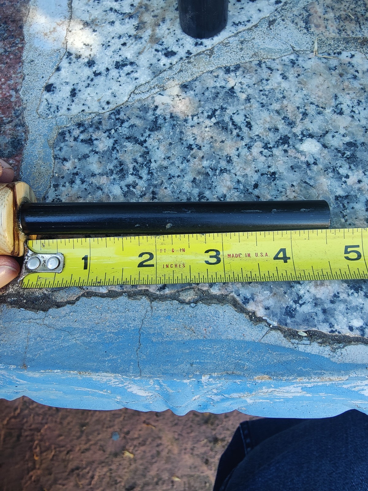 Bushcraft 5″ x 1/2 ” ferrocerium rod Black limba wood handle | | mischmetal