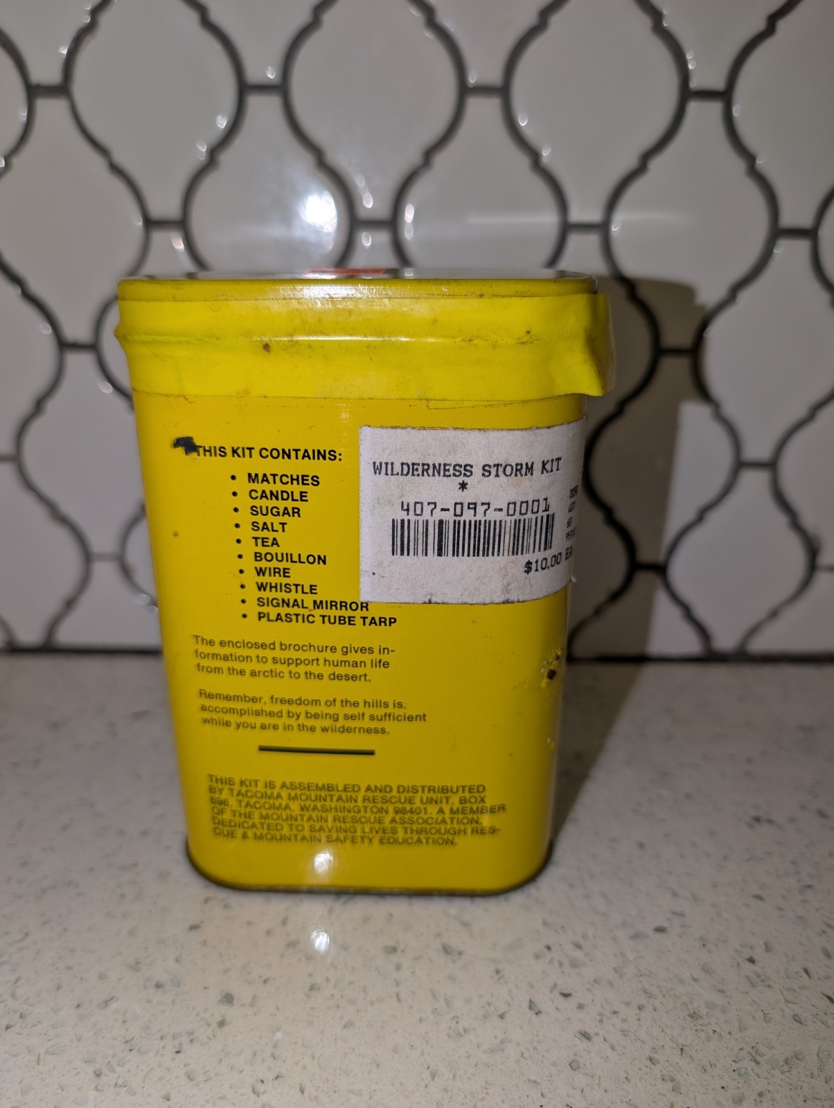 Tacoma Mountain Rescue All Purpose Storm Kit, never opened, sealed