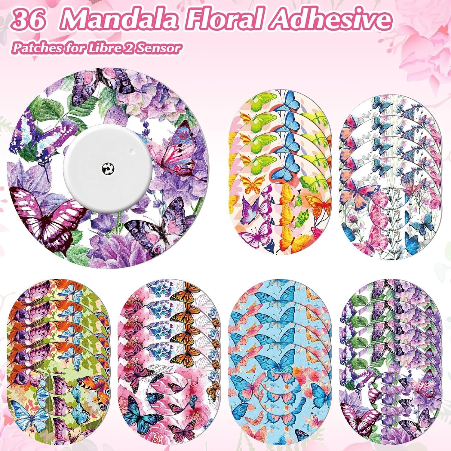 Fashionable 36 Pack Waterproof CGM Adhesive Patches for Active Lifestyles