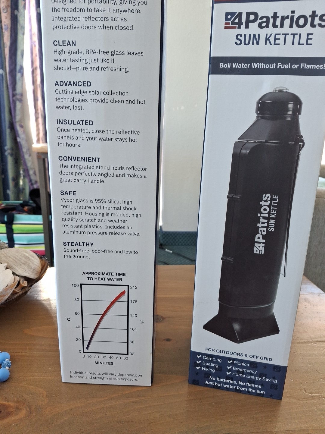 2 4Patriots Sun Kettle Water Heater: Portable Solar Thermos 16.9fl oz / 500ml
