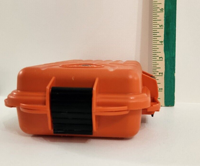 Orange Survivor Dry Box with O-Ring Seal Built in Compass Travel Camping Fishing