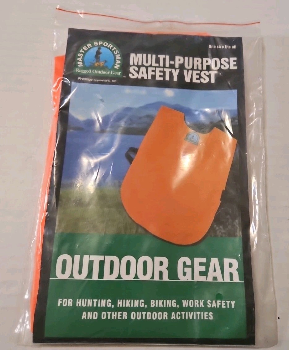 Master Sportsman Multi-Purpose Safety Vest OSFA Blaze Safety NIP