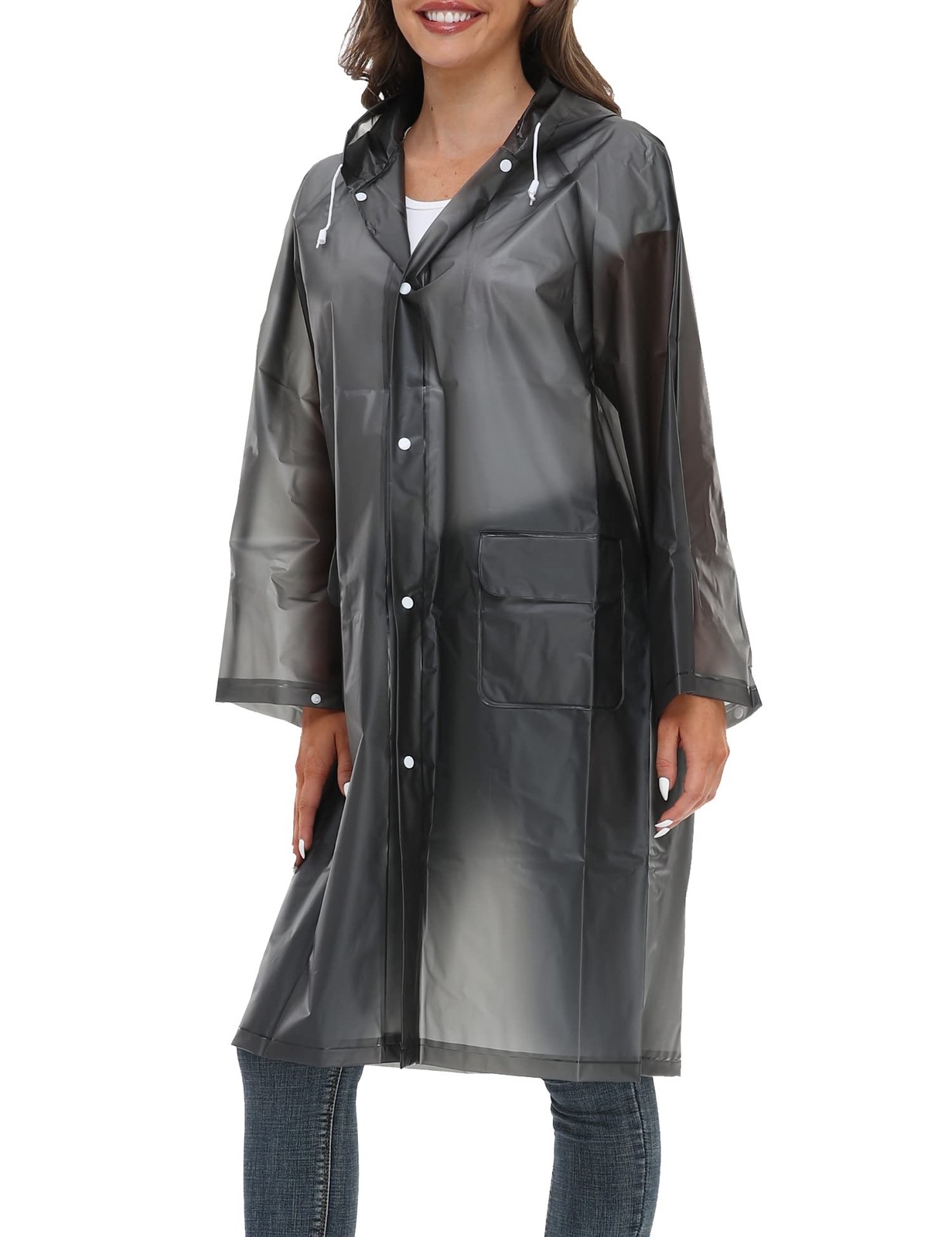 Raincoats For Men Women Reusable Portable Waterproof EVA Rain Ponchos