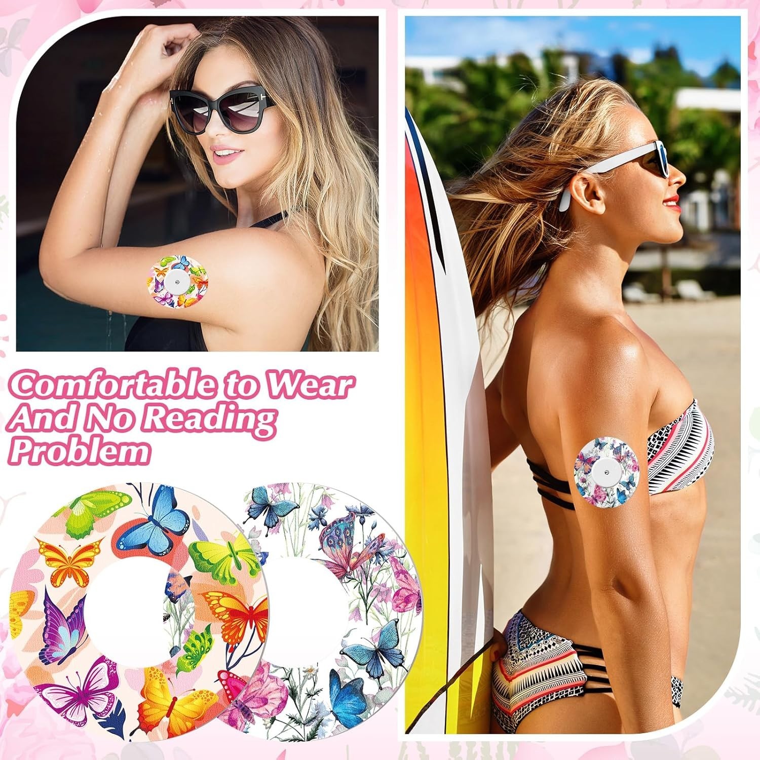 Fashionable 36 Pack Waterproof CGM Adhesive Patches for Active Lifestyles