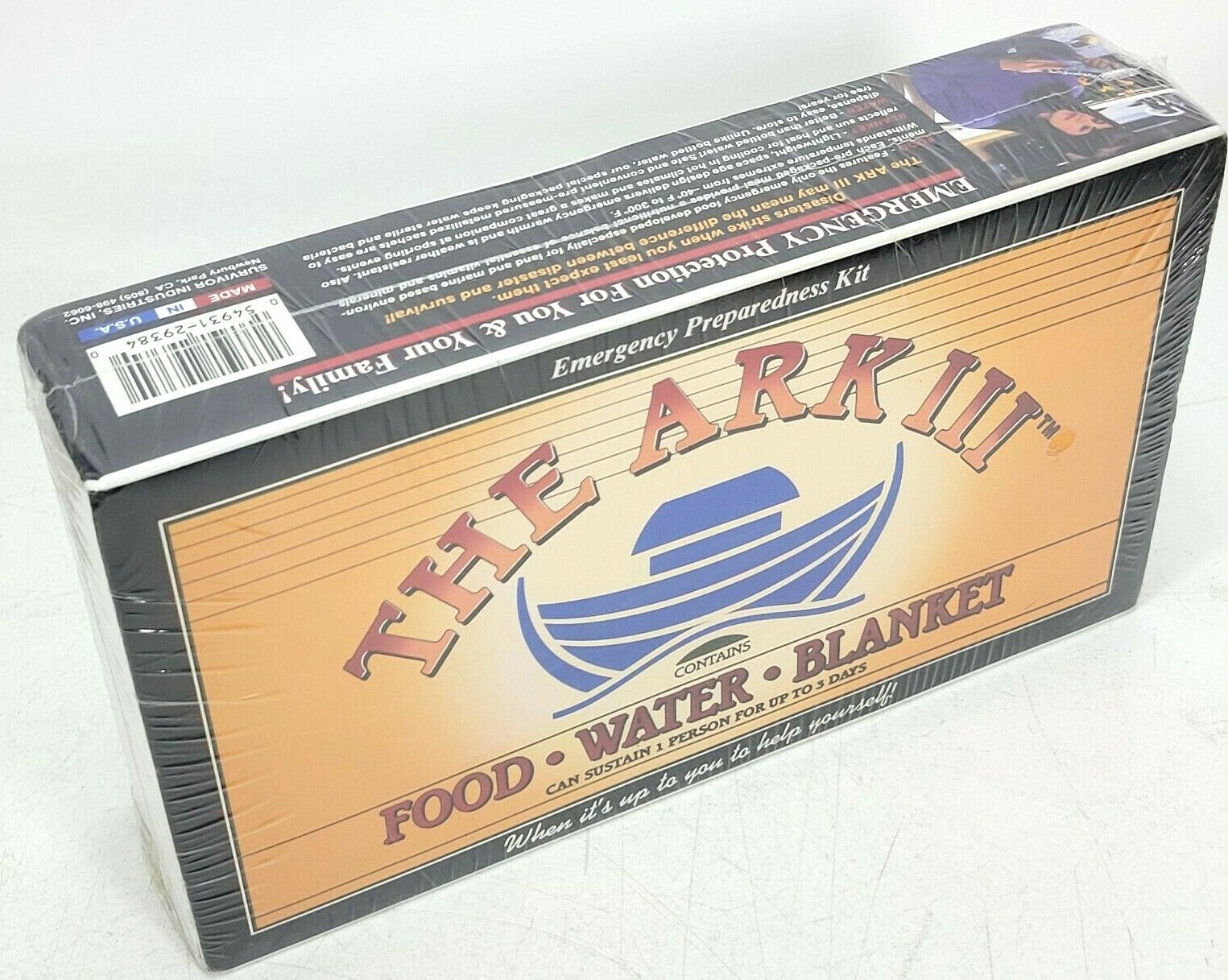 Emergency Preparedness The Ark III Food Water Survival Kit 1 Person 3 Day Sealed