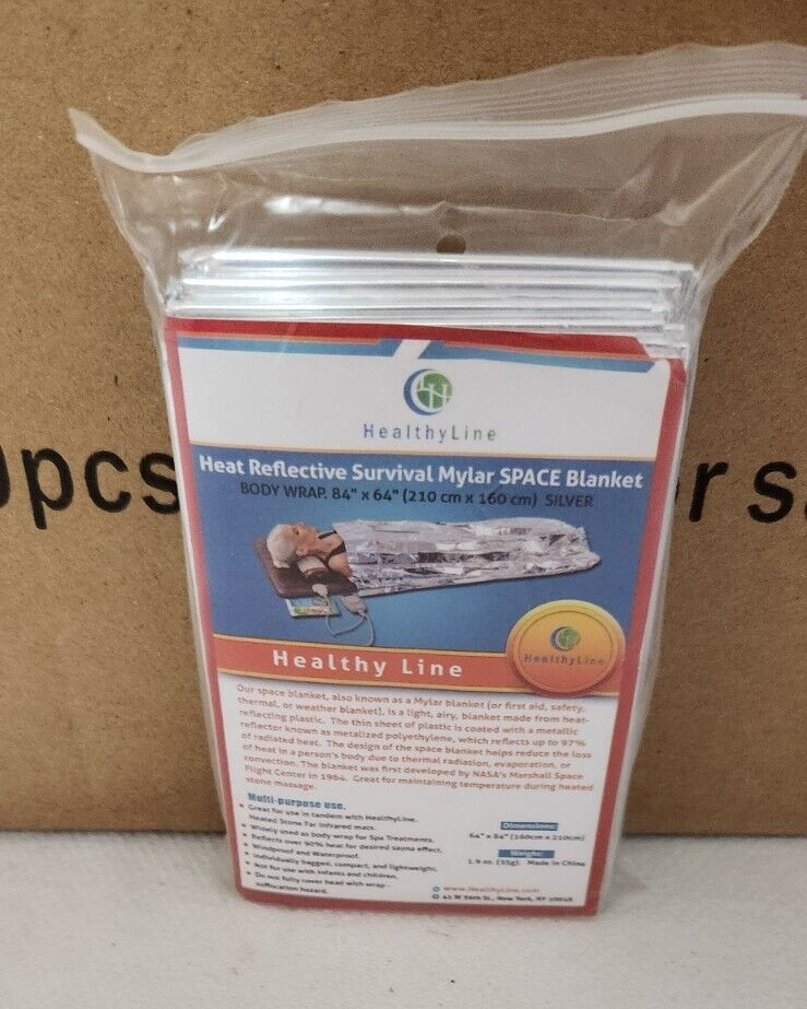 NEW-50 PACK-Emergency Blanket Mylar Survival Reflective Foil Heat Space Thermal