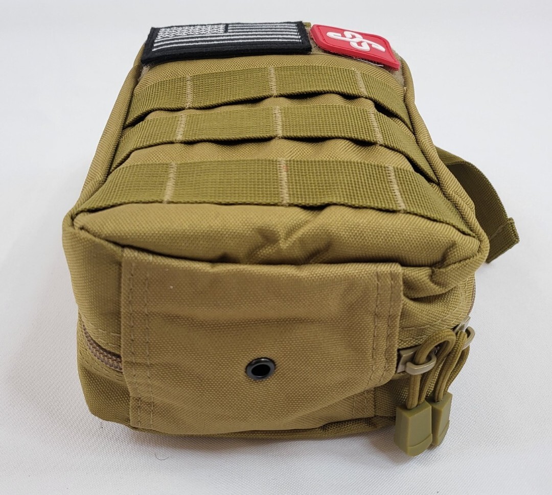 AOKIWO 200 Piece Emergency Survival Kit MOLLE Rip Away IFAK Pouch Brown
