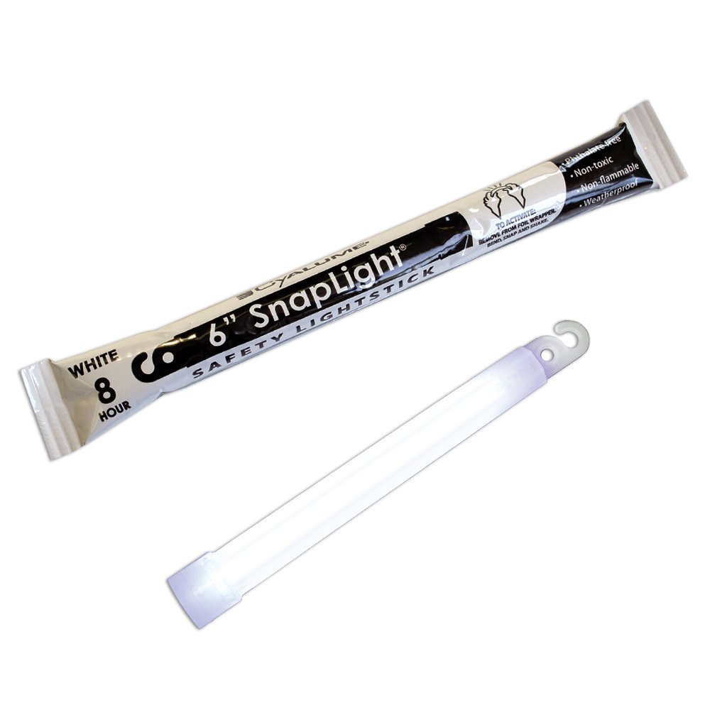 Lot of 25 Cyalume 8 Hour White Lightstick Prepper Doomsday Survival Disaster