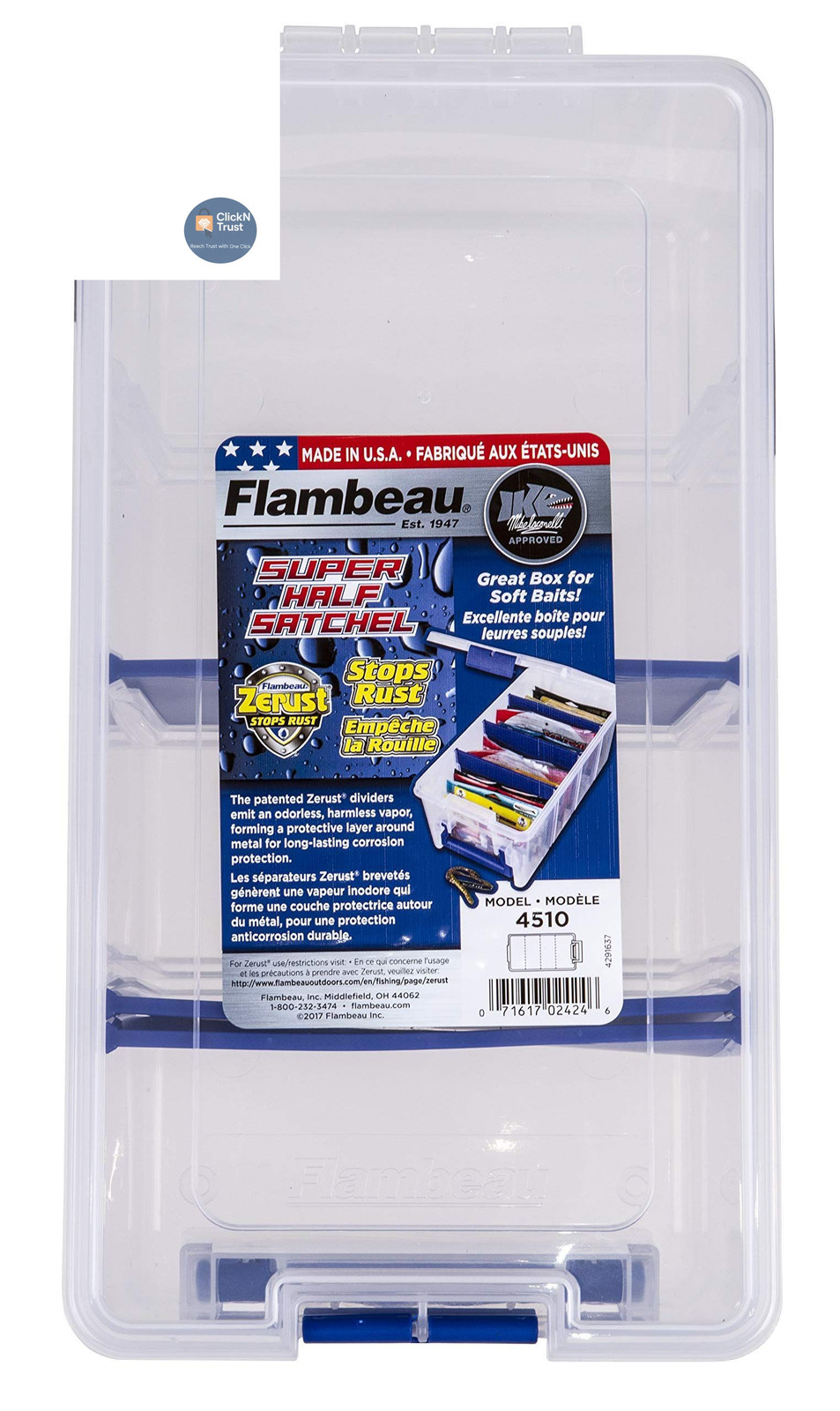 Flambeau Outdoors 4510 Clear Fishing Organizer – Super 15x8x6.25-Inch,