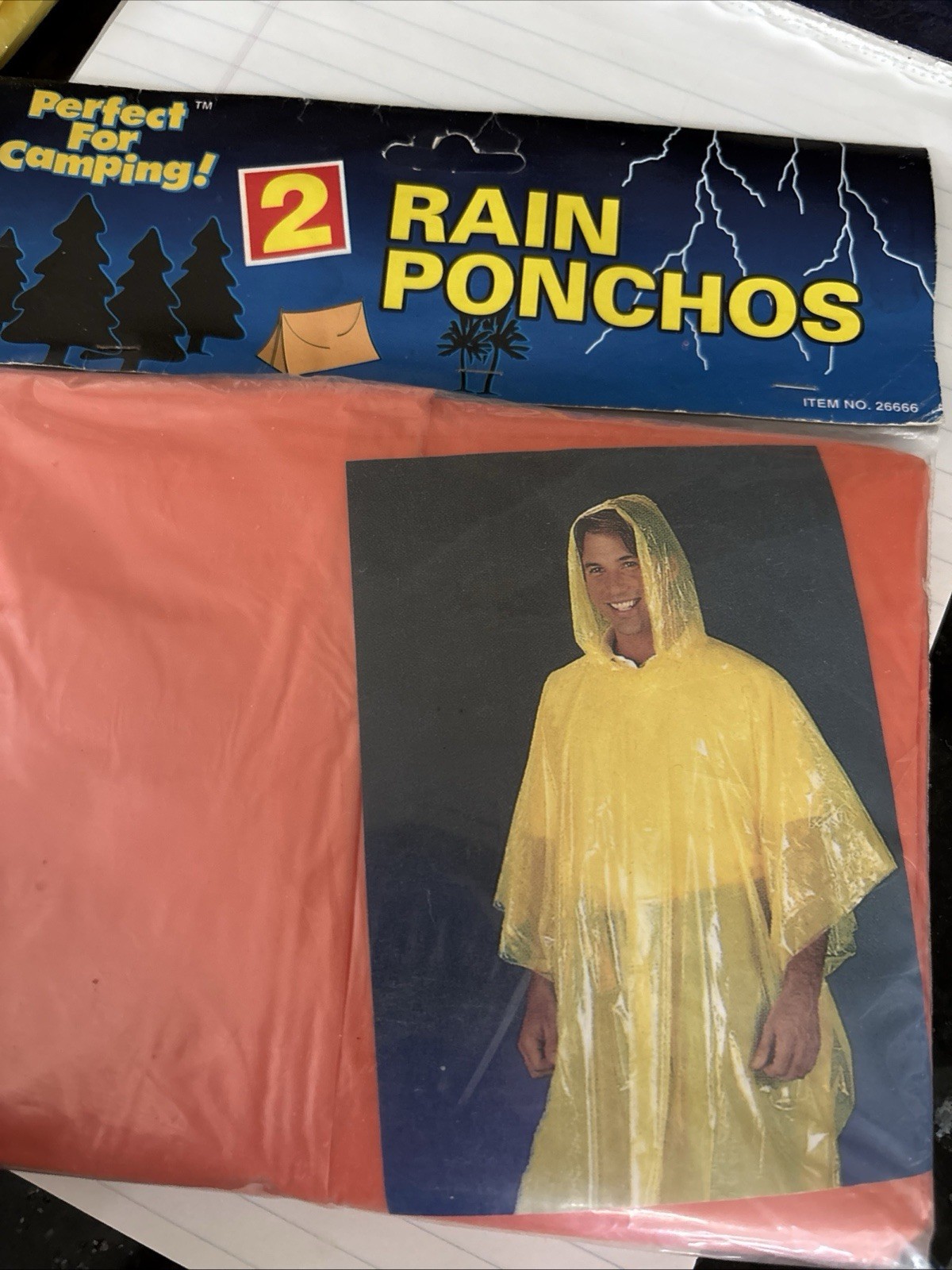 Hooded Rain Ponchos 5 Adult 1 Child Reusable Camp Hike Outdoor Survival NOS NeW