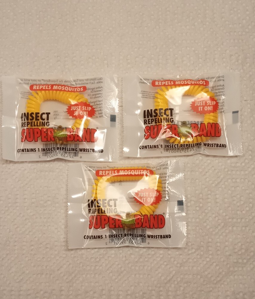 Super Band Mesquito Repellent Bracelet Wristband Individually Wrapped (3 PCS)