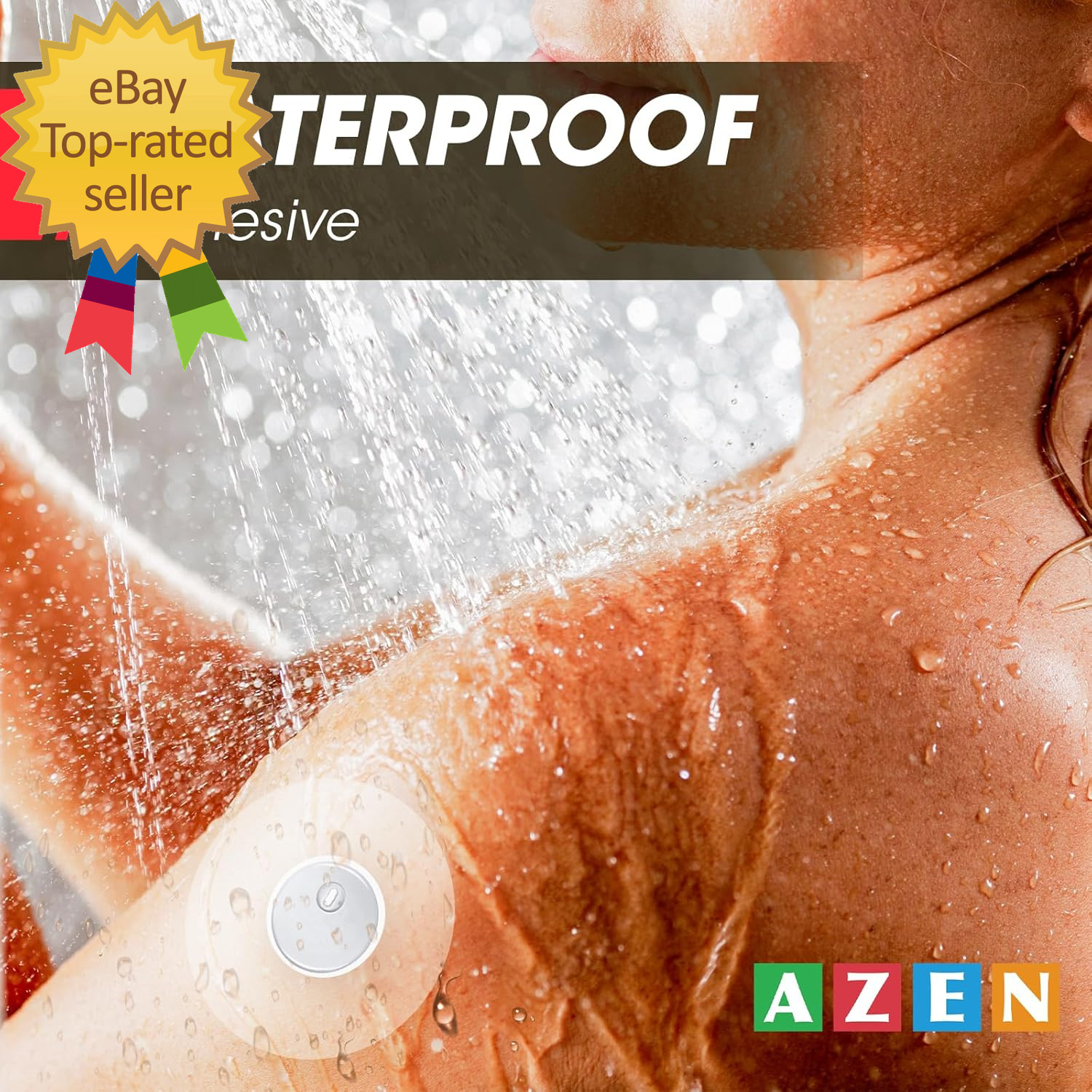 AZEN 60 Pack Freestyle Sensor Covers for Libre 3, Waterproof Adhesive Patches, W