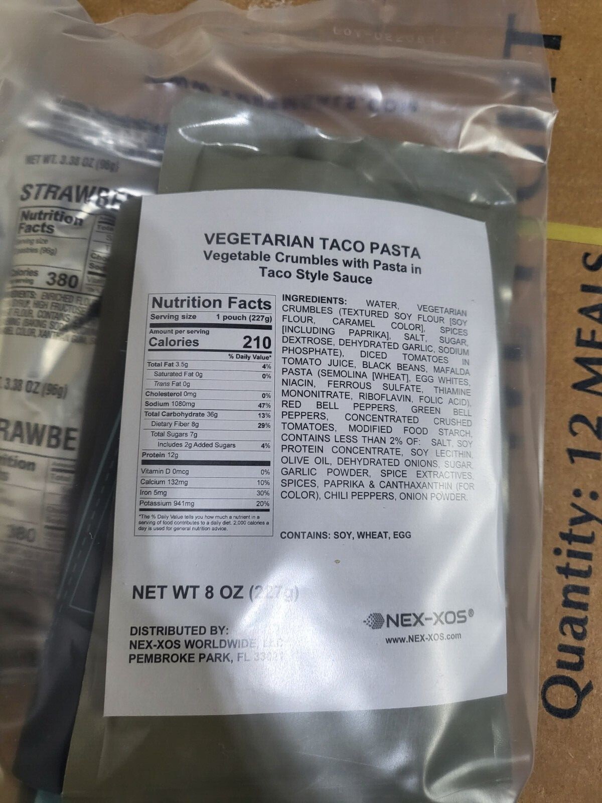 Meals Ready to Eat MREs – XMRE Blueline – Case of 12 Meals -Manufactured 03/2022