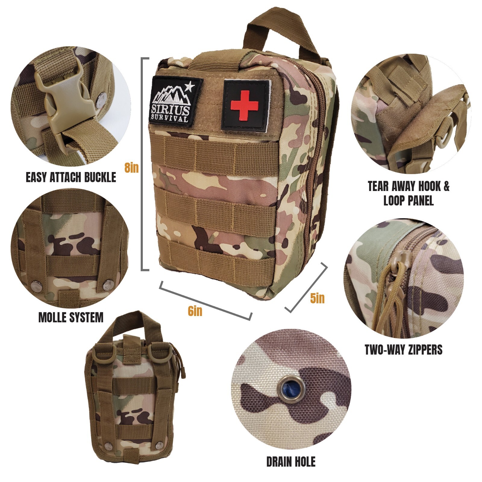 250-Piece Survival Kit – Tactical Gear & First Aid, Great Gift for Men & Dad
