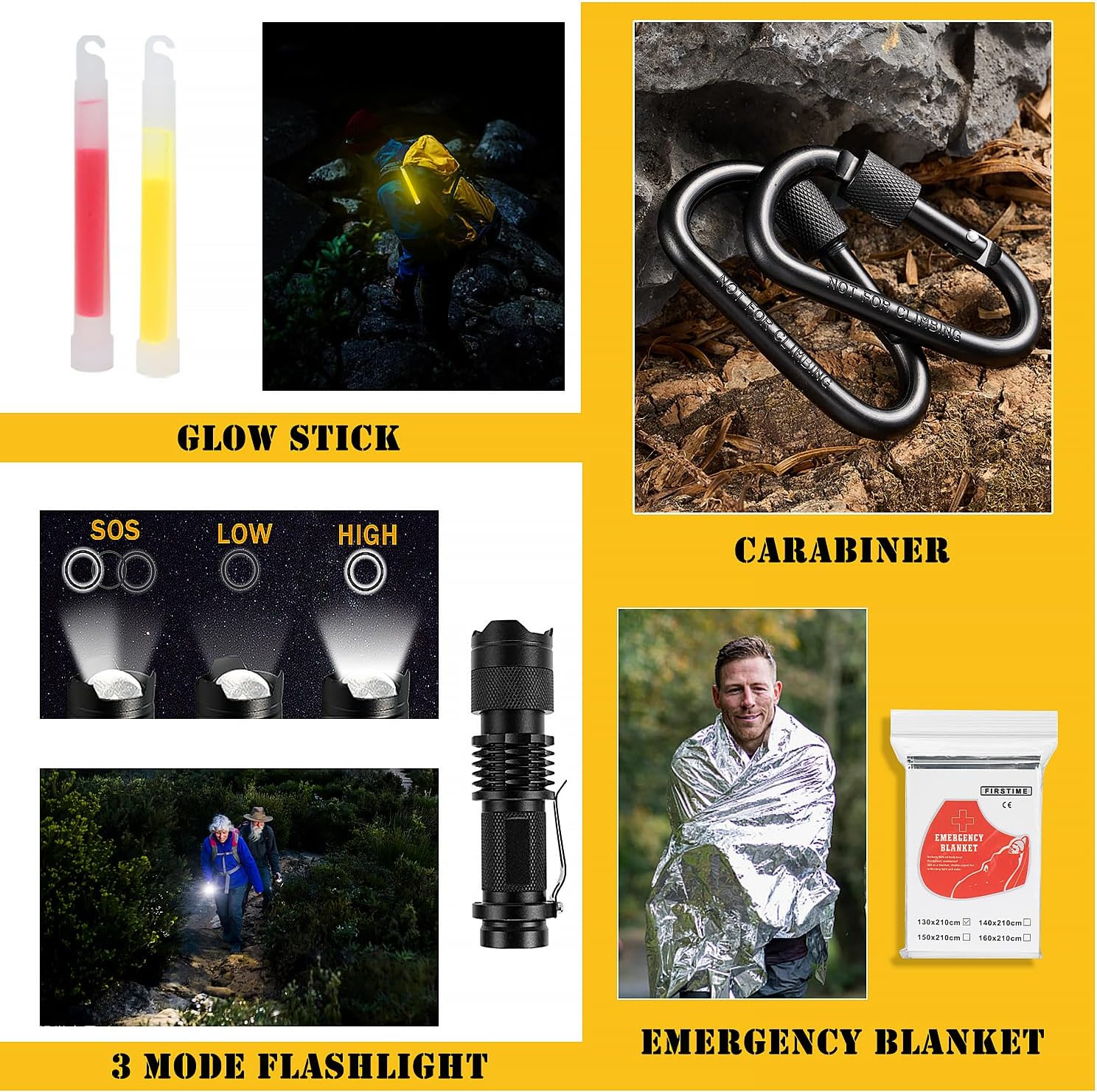 Survival First Aid Kit,99Pcs Professional Survival Gear Large Hiking Backpack wi