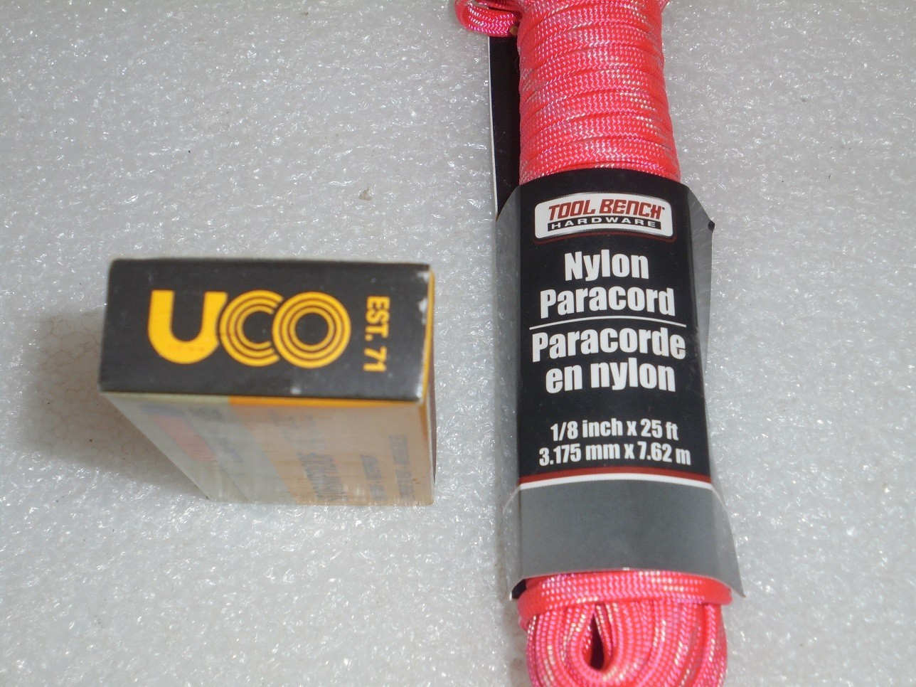 25ct UCO STORM PROOF MATCHES WITH PARACORD 15 Sec. Burn Windproof STRIKE ON BOX!