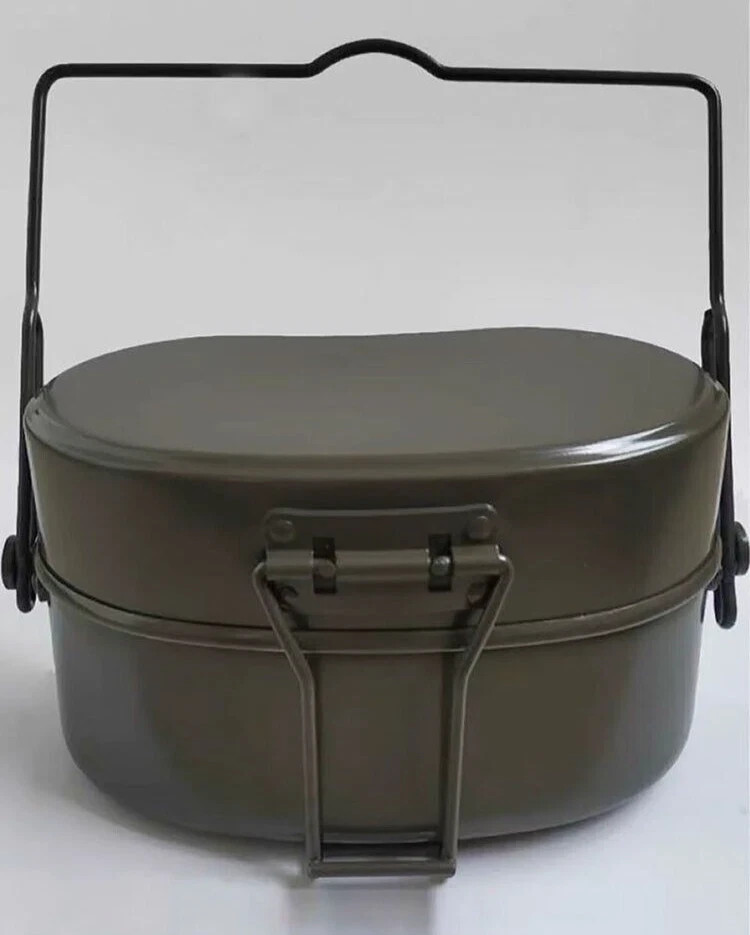 Army Green Outdoor Mess Kit Repro Military Aluminum Camping Hiking Fast Mess Tin