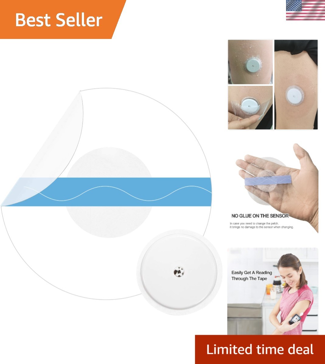 15-Day Long-Lasting Libre Sensor Patches – Hypoallergenic & Latex-Free 40 Pack