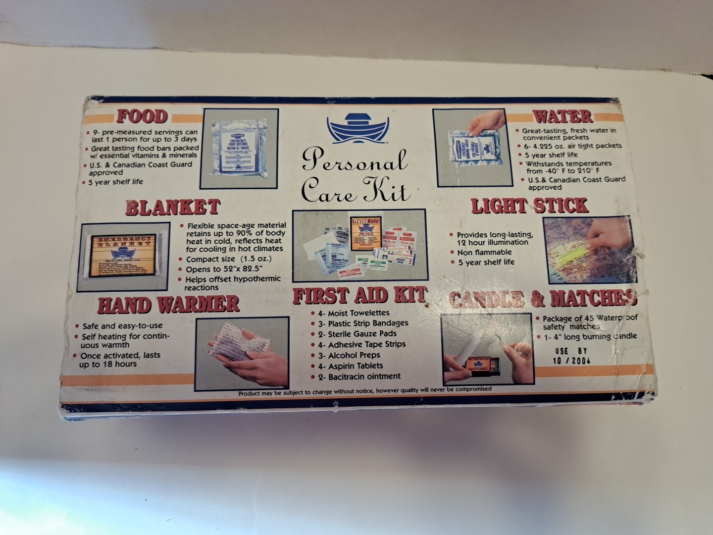 Emergency Preparedness The Ark Food Water Blanket Survival Kit Opened Box