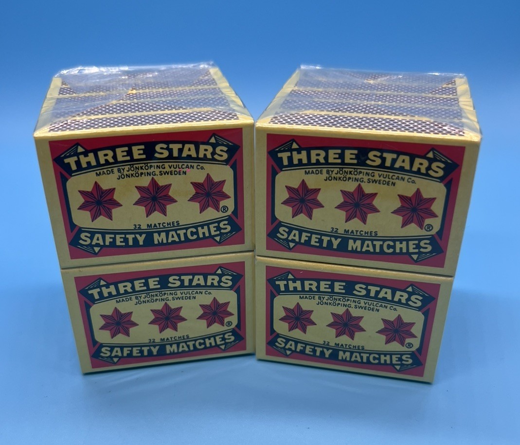 Swedish Camping Matches Three Stars Safety Matches 2 PAKAGES-10 BOXES PER PACK