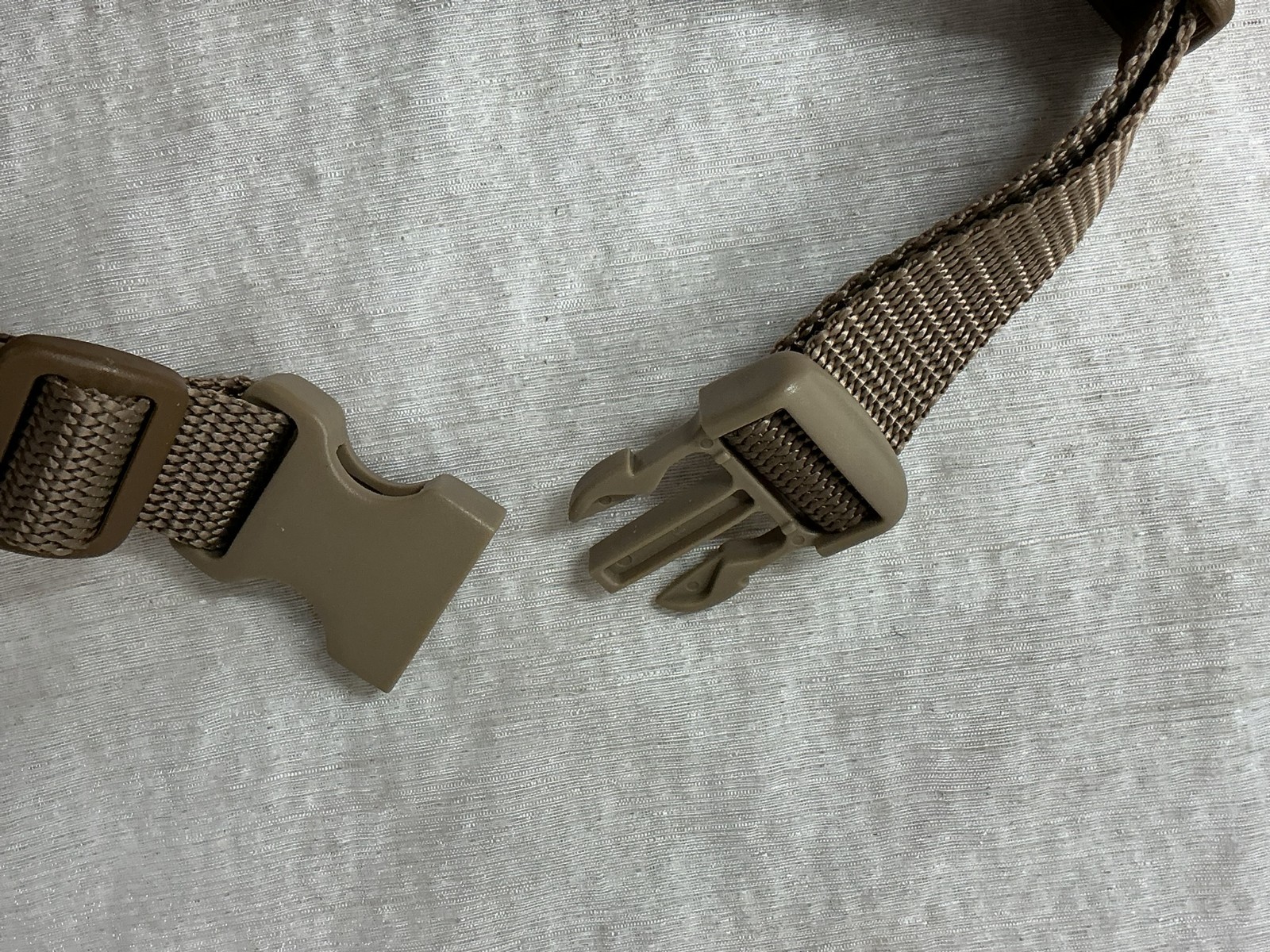 Brown Tactical Strap Quick-Release Buckle Adjustable Hardware Rugged Nylon 25″