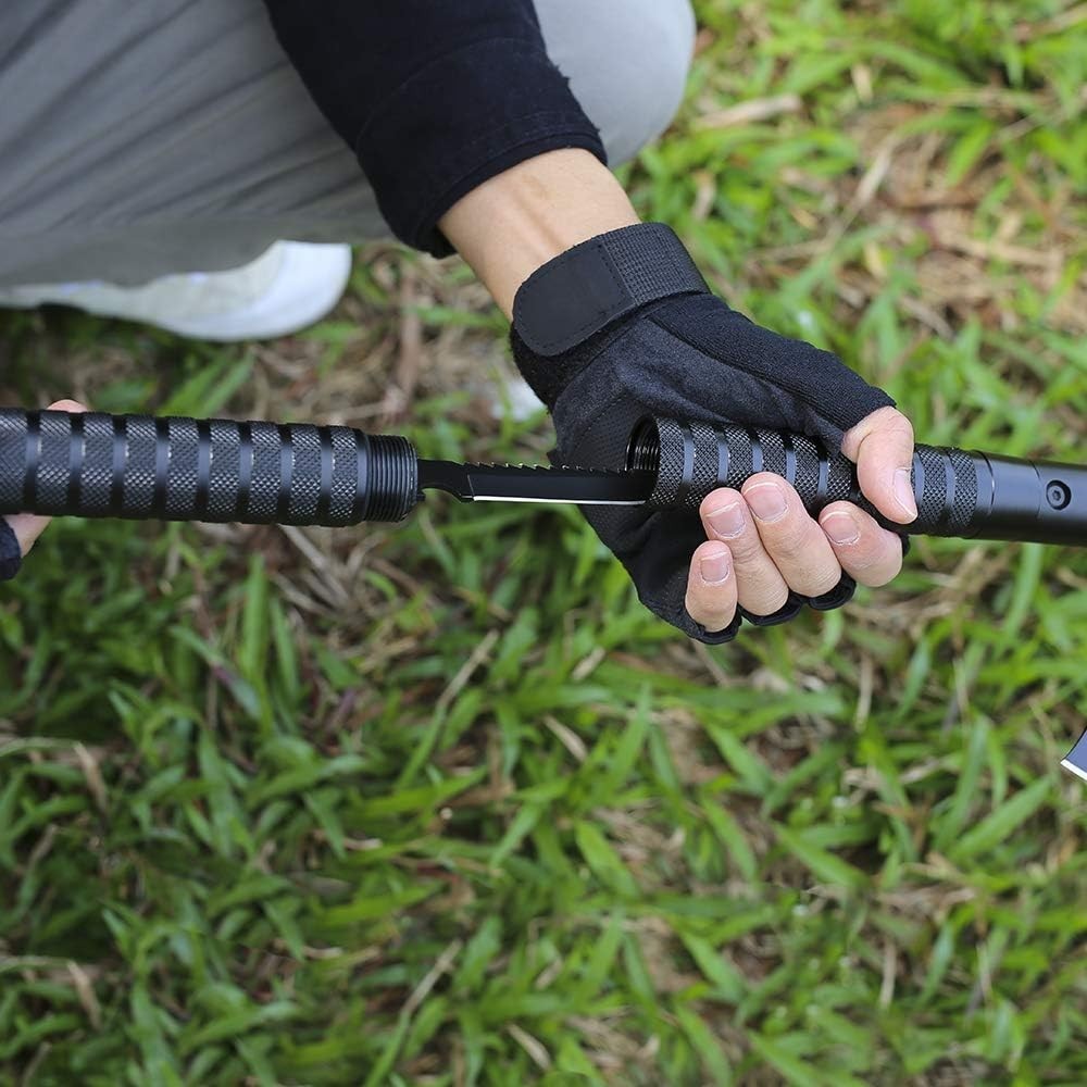 Survival Camping Axe Folding Tactical Axe Hatchet W/ Hammer Nylon Sheath Outdoor