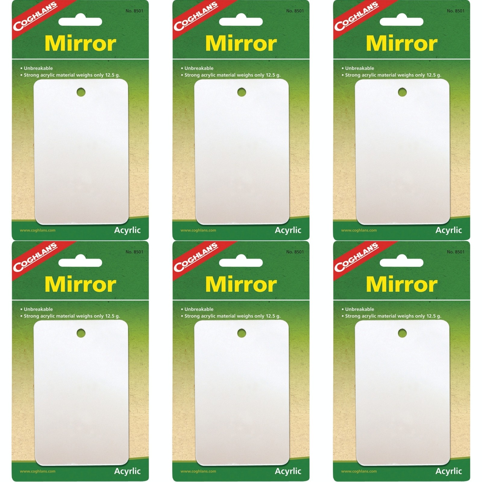 Coghlan’s Featherweight Mirror Survival Camp Strong Unbreakable Signal (6-Pack)