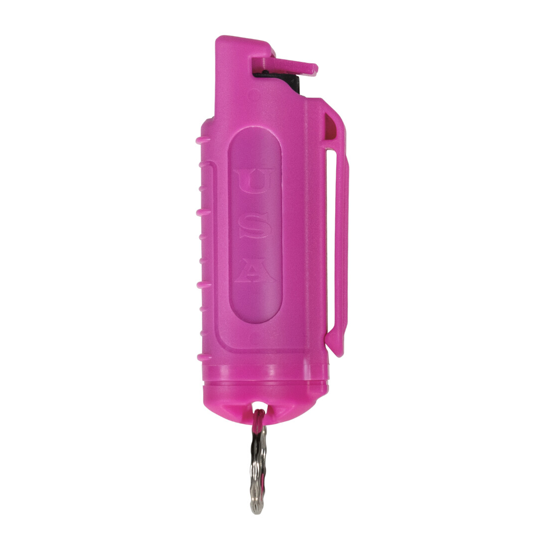Pepper Spray Hot Pink Keychain .50 ounce Injection Molded Self Defense Safety OC