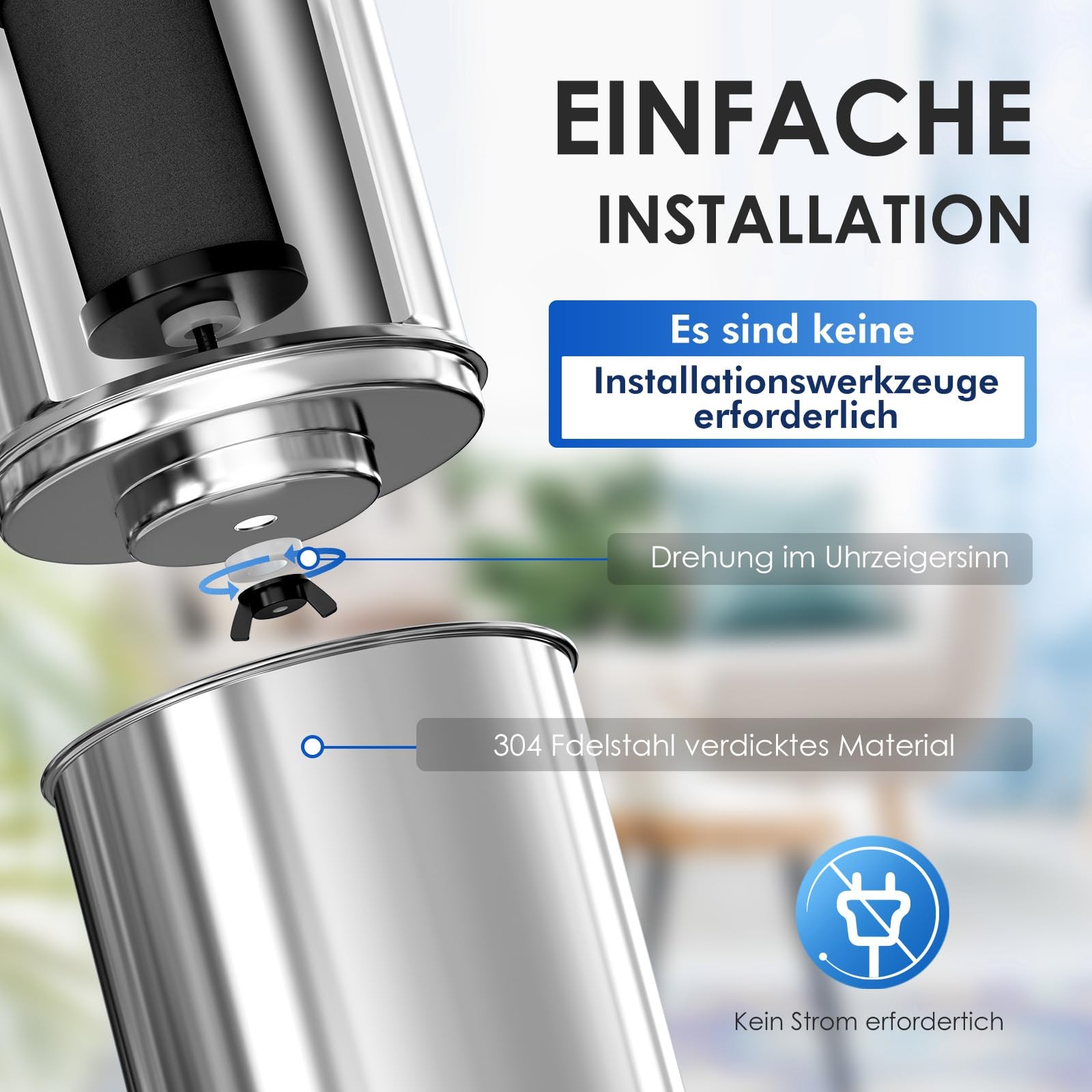 Portable Gravity Water Filter 3.8L – 4 Stage Filtration System 0.01 μm with W…