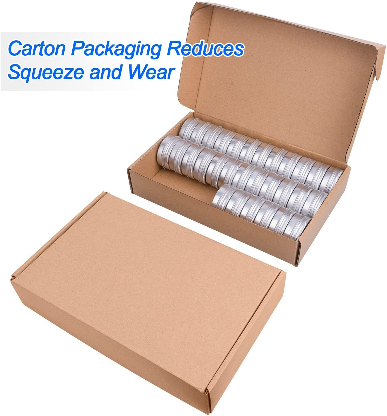 30 pcs Tin Cans Screw Top Round Metal Lip Balm Tins Containers with Lids 1oz