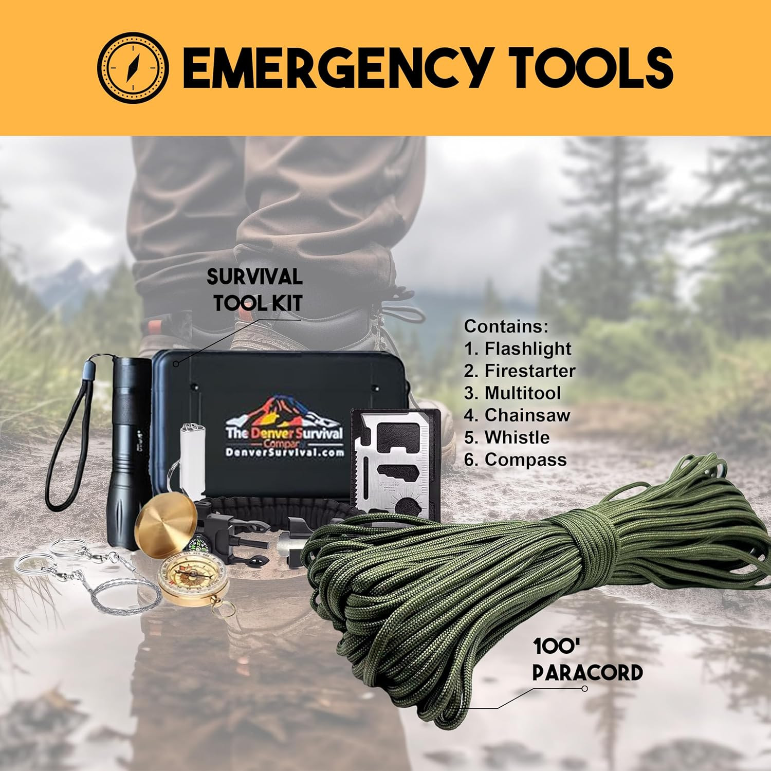 Denver: Premium 72 Hour Survival Backpack with Supplies – 2024 Model Bug Out Bag