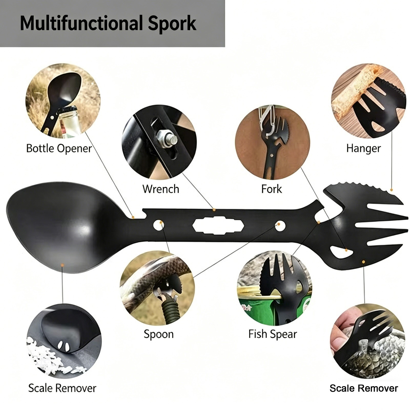 16Pcs Emergency Survival Kit Tactical Pen Spork Compass Camping Hiking First Aid